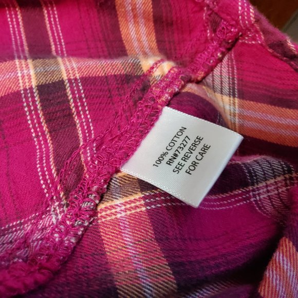 Sonoma Long Sleeve Pearl Button Flannel Top - Picture 6 of 6